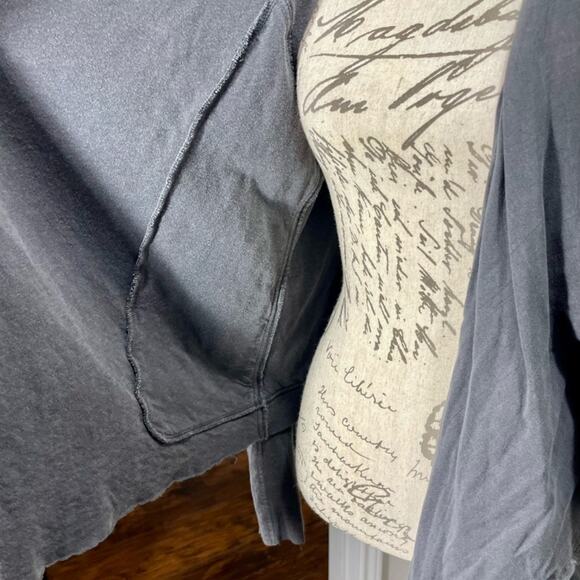 Anthropologie Saturday Sunday Washed Black Open Knit Draped Cardigan Size Small - Picture 7 of 14